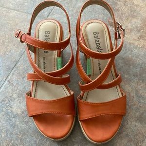 Orange Wedge Sandal